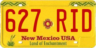 NM license plate 627RID