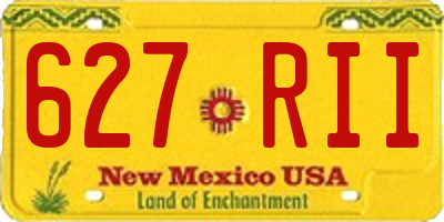NM license plate 627RII