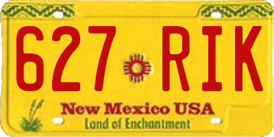 NM license plate 627RIK