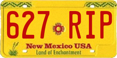 NM license plate 627RIP
