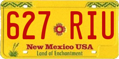 NM license plate 627RIU