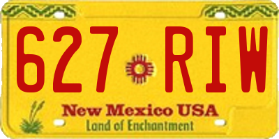 NM license plate 627RIW