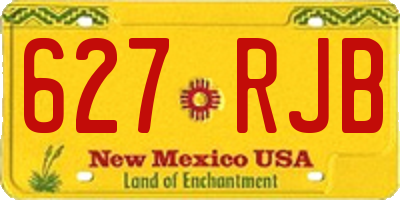 NM license plate 627RJB