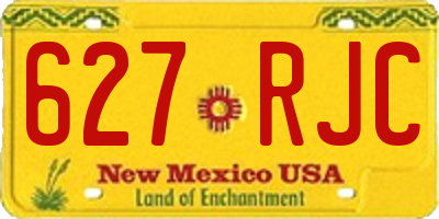 NM license plate 627RJC