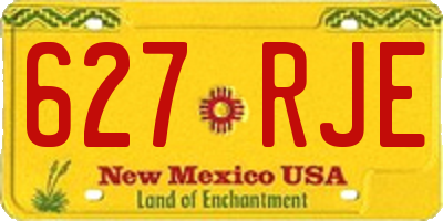 NM license plate 627RJE