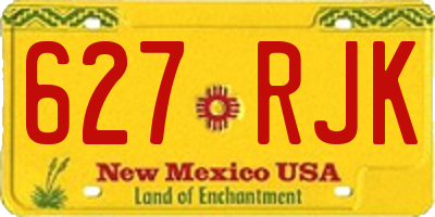 NM license plate 627RJK