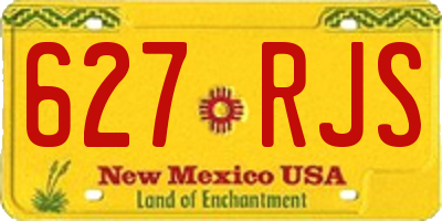 NM license plate 627RJS