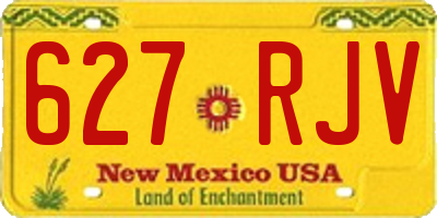 NM license plate 627RJV