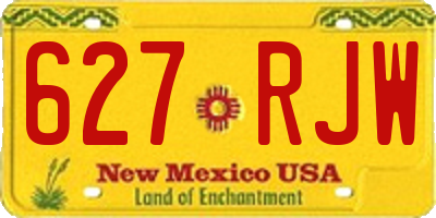NM license plate 627RJW