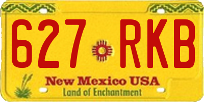 NM license plate 627RKB