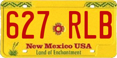 NM license plate 627RLB