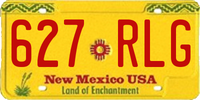 NM license plate 627RLG