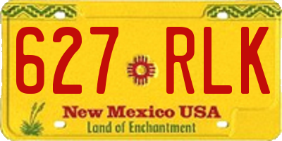 NM license plate 627RLK