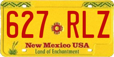 NM license plate 627RLZ