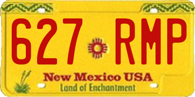 NM license plate 627RMP