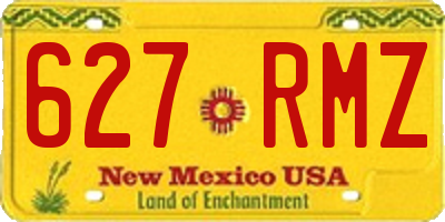 NM license plate 627RMZ
