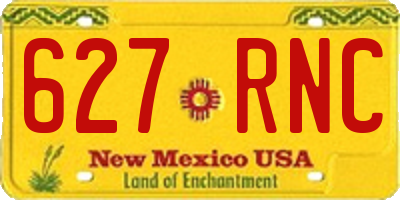NM license plate 627RNC