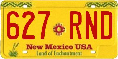 NM license plate 627RND