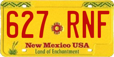 NM license plate 627RNF