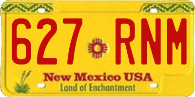 NM license plate 627RNM