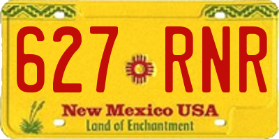 NM license plate 627RNR