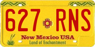 NM license plate 627RNS