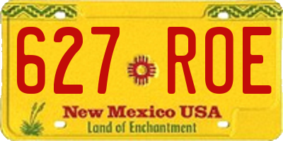 NM license plate 627ROE