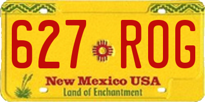 NM license plate 627ROG