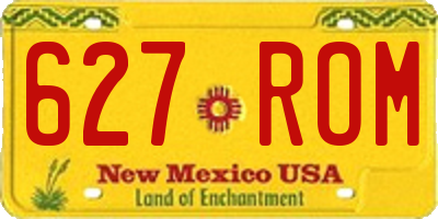 NM license plate 627ROM