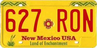 NM license plate 627RON