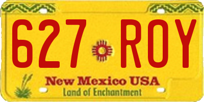 NM license plate 627ROY