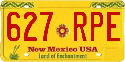 NM license plate 627RPE