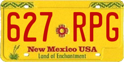NM license plate 627RPG