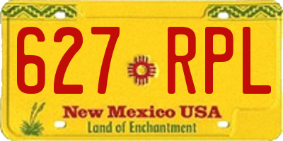 NM license plate 627RPL