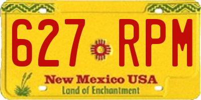NM license plate 627RPM