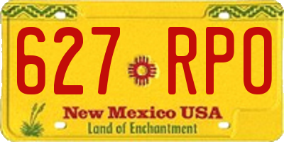 NM license plate 627RPO