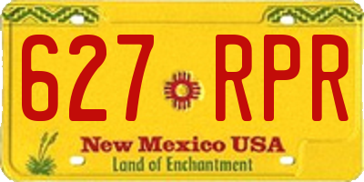 NM license plate 627RPR