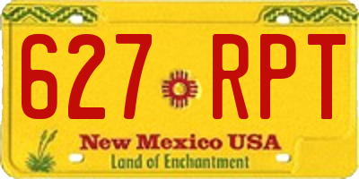 NM license plate 627RPT