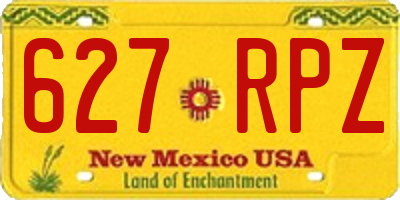 NM license plate 627RPZ