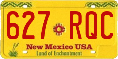 NM license plate 627RQC