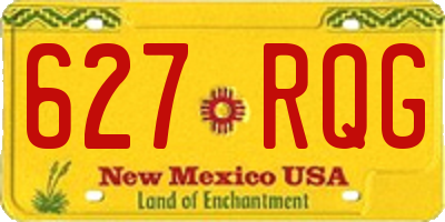 NM license plate 627RQG