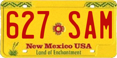 NM license plate 627SAM