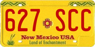 NM license plate 627SCC