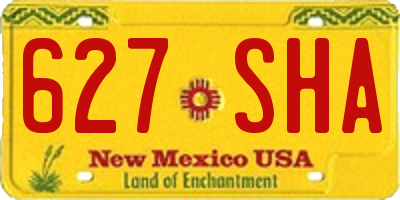 NM license plate 627SHA