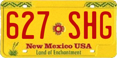 NM license plate 627SHG