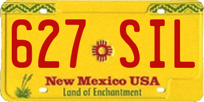NM license plate 627SIL
