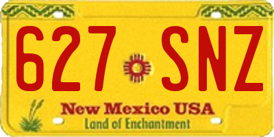 NM license plate 627SNZ