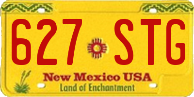NM license plate 627STG