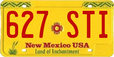 NM license plate 627STI
