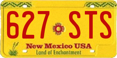NM license plate 627STS